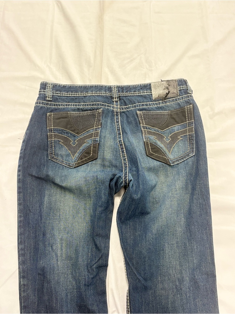 Y2K 2000s Affliction style Embroidered Jeans | $50